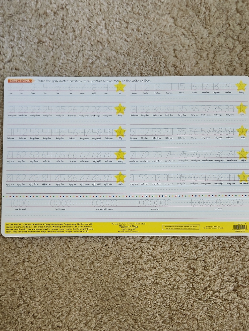 Set Of 4 Melissa And Doug Learning Mats - Picture 3 of 11